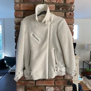 White Teddy Military Jacket